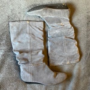 Grey Slouch Boots